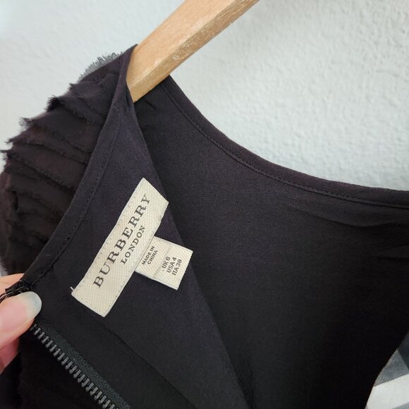 Burberry black Silk Sheath Dress Size 2 - Picture 5 of 9